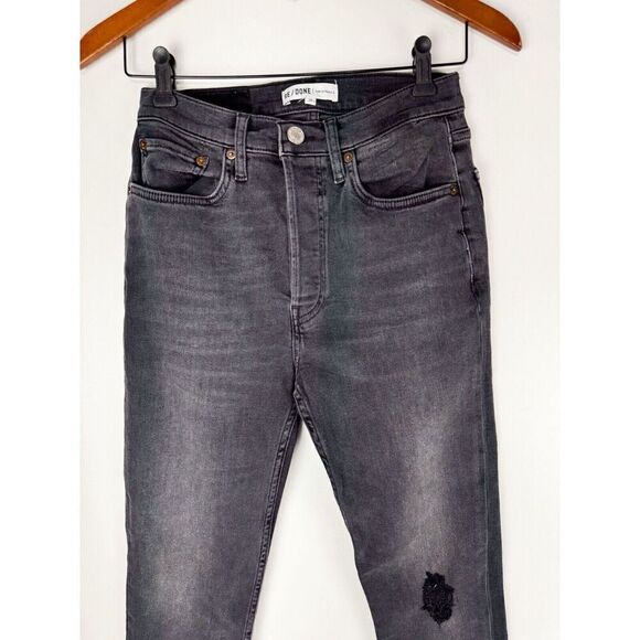 RE/DONE Originals Sz 27 Button Fly High Rise Ankle Jeans - Picture 4 of 9